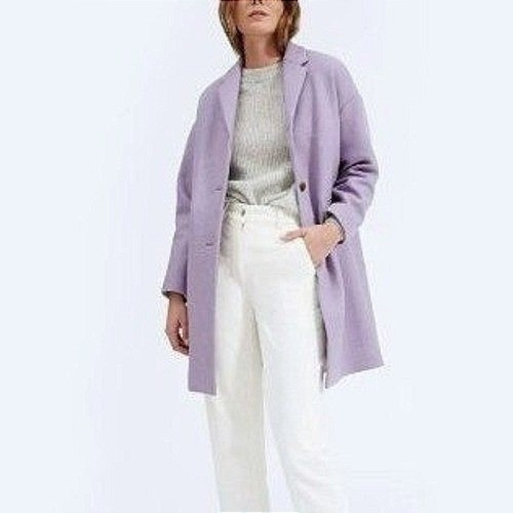 Everlane Cocoon Coat Lavender Lilac Purple Wool Oversized Jacket 00